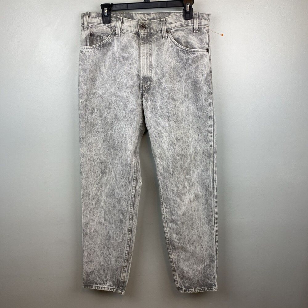 Levi's vintage jeans womens 34x30 gray acid wash Marbled 350 black tab USA RARE!